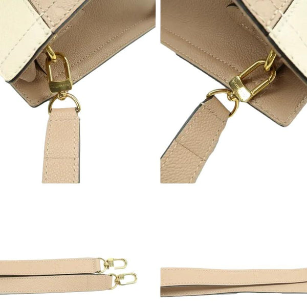 LOUIS VUITTON Sully PM Monogram Empreinte Leather Shoulder Bag Creme
