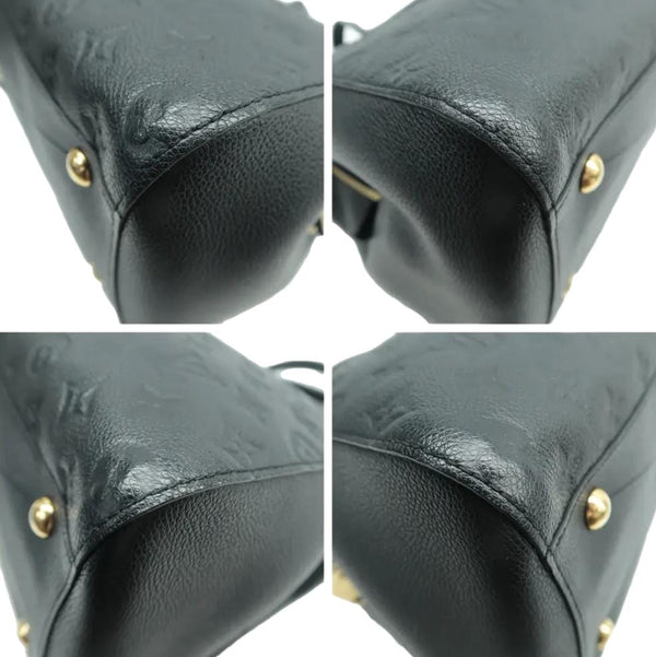 LOUIS VUITTON Montaigne GM Empreinte Leather Shoulder Bag Black