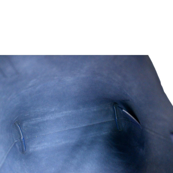 YVES SAINT LAURENT Toy Supple Leather Shopping Tote Bag Purple