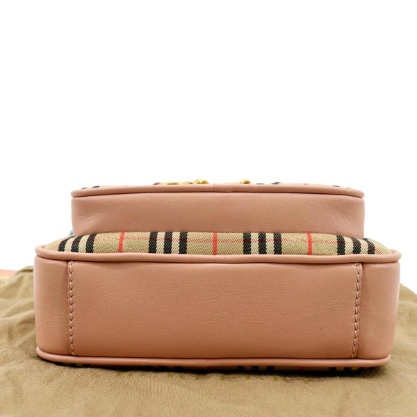 BURBERRY 1983 Knight Check Link Crossbody Camera Bag Light Pink