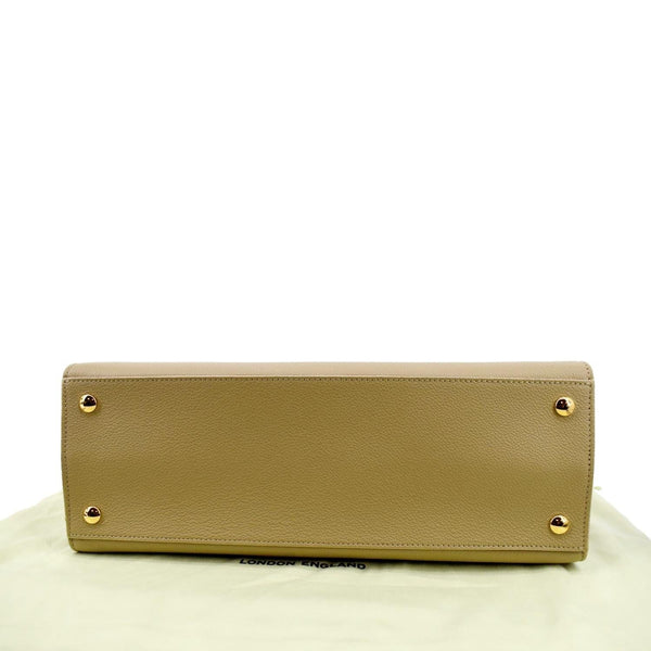 BURBERRY Small Title Leather Tote Bag Beige