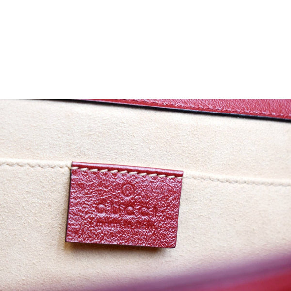 GUCCI Rajah Small Web Leather Shoulder Bag Red 570145