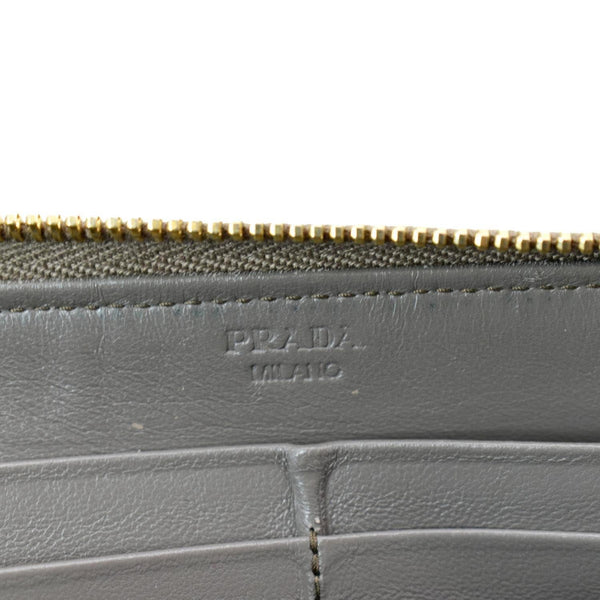 PRADA Saffiano Zip-Around Wallet Brown