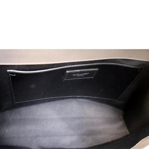 YVES SAINT LAURENT Kate Leather Shoulder Bag Gray