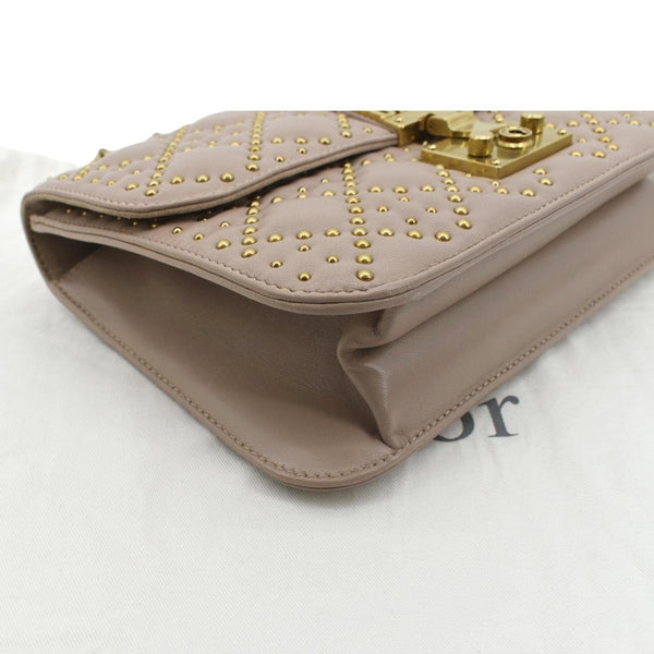 Christian Dior Dioraddict Studded Leather Crossbody Bag Light Pink