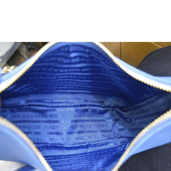 PRADA Re-Edition 2005 Saffiano Leather Shoulder Bag Blue