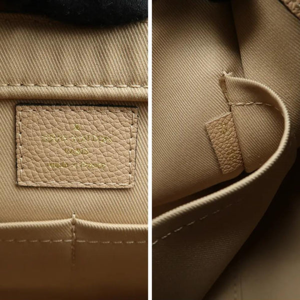 LOUIS VUITTON Sully PM Monogram Empreinte Leather Shoulder Bag Creme