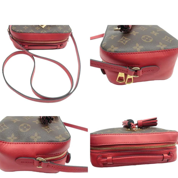 LOUIS VUITTON Saintonge Monogram Canvas Crossbody Bag Freesia
