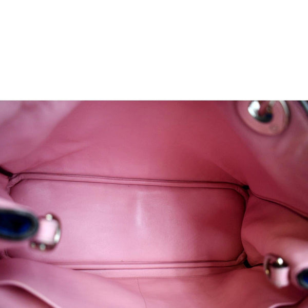 CHRISTIAN DIOR Diorissimo Leather Medium Tote Bag Blue