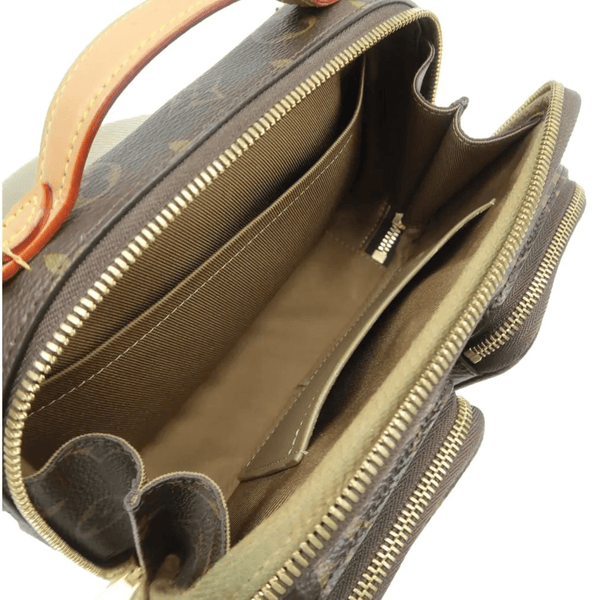 LOUIS VUITTON Utility Monogram Canvas Crossbody Bag Brown