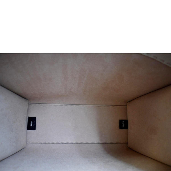 FENDI Sunshine Medium Full Grain Shopper Tote Beige