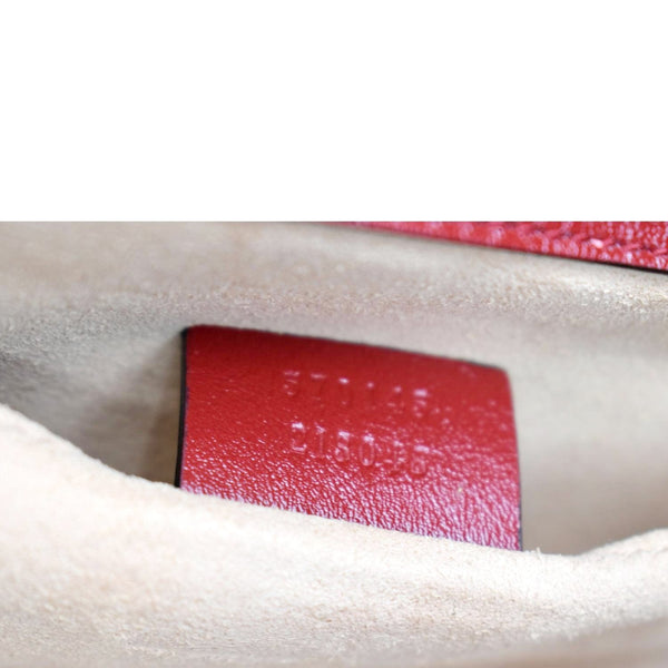 GUCCI Rajah Small Web Leather Shoulder Bag Red 570145