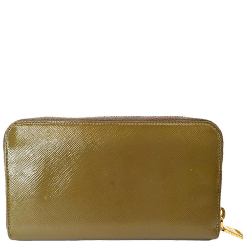PRADA Saffiano Zip-Around Wallet Brown