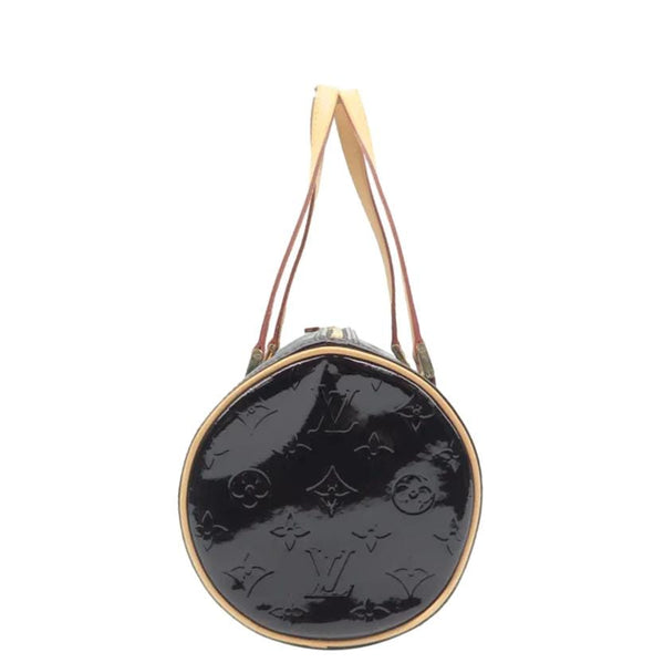 Louis Vuitton Papillon Monogram Patent Leather Shoulder Bag Burgundy