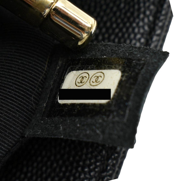 CHANEL Large CC Quilted Leather Tote Shoulder Bag Black