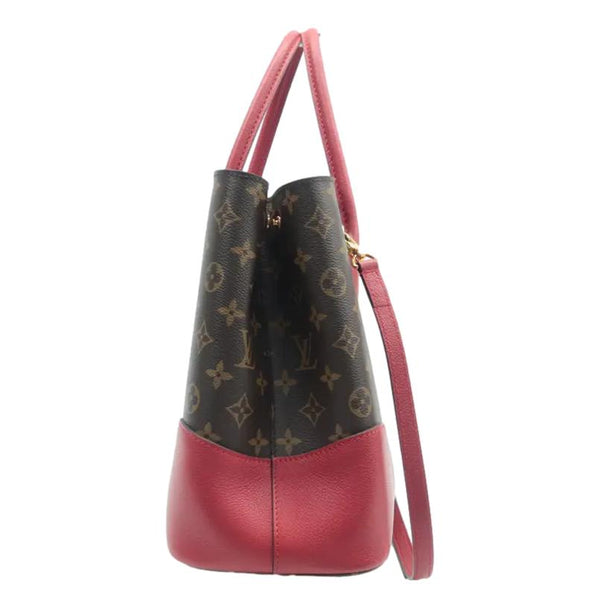 LOUIS VUITTON Flandrin Monogram Canvas Tote Shoulder Bag Cerise Cherry