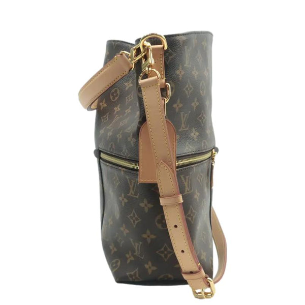 LOUIS VUITTON Melie Monogram Canvas Hobo Bag Brown