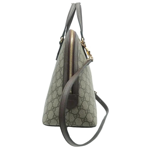 GUCCI Ophidia GG Canvas Medium Top Handle Shoulder Bag Beige 524533