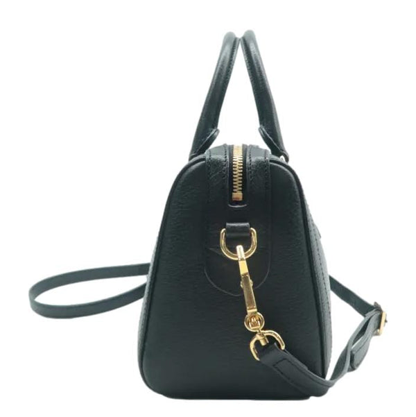 GUCCI Ophidia GG Web Leather Top Handle Shoulder Bag Black 524532