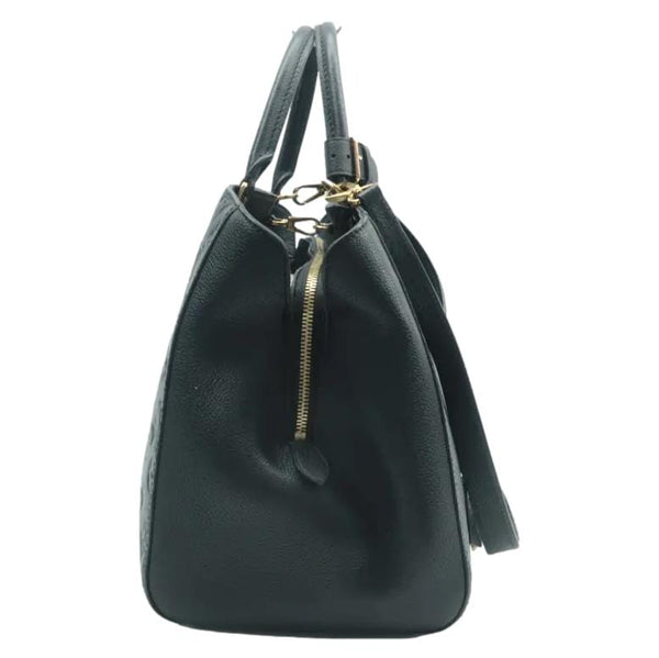 LOUIS VUITTON Montaigne GM Empreinte Leather Shoulder Bag Black