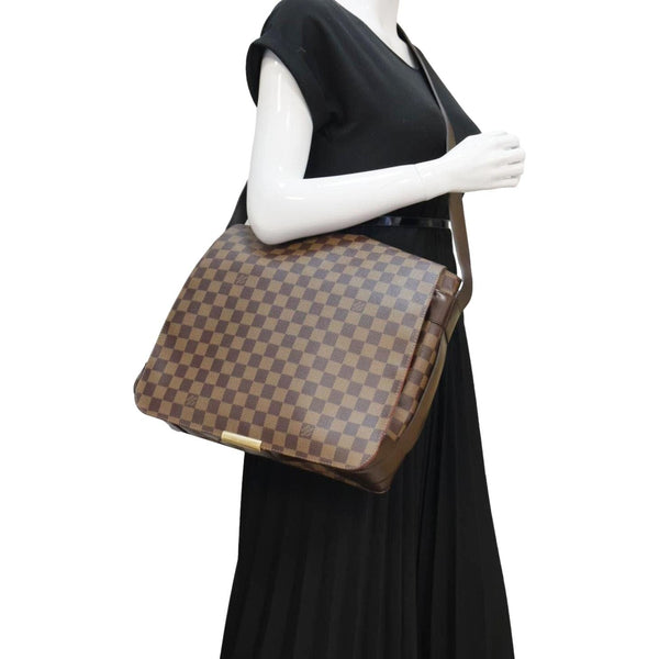 LOUIS VUITTON Bastille Damier Ebene Messenger Bag Brown