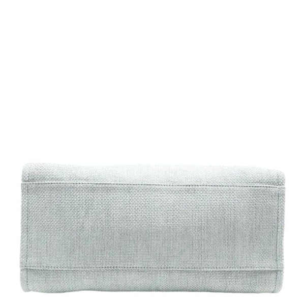 CHANEL Deauville Small Canvas Leather Tote Shoulder Bag White