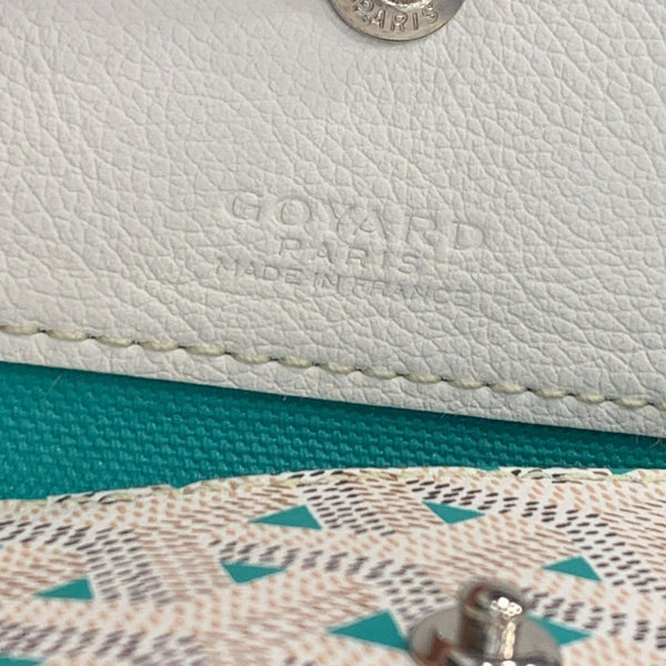 GOYARD Saint Louis Claire Voie Chevron Print Coated Canvas Tote Bag White