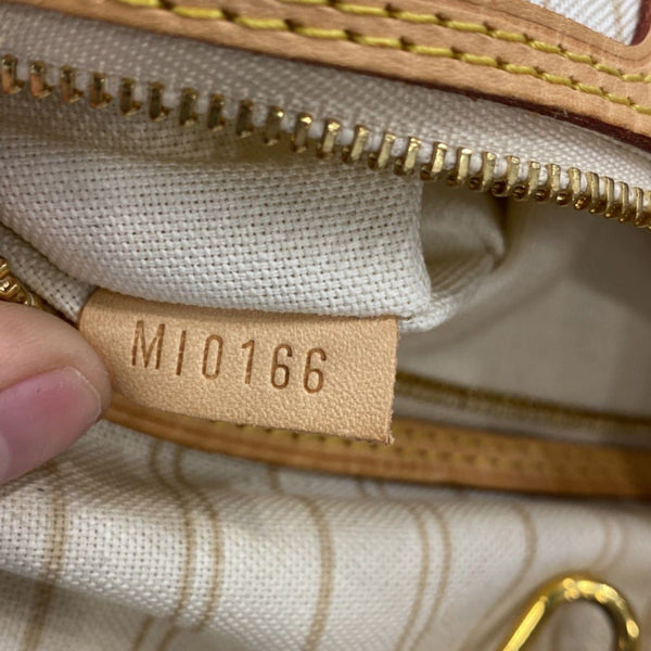 LOUIS VUITTON Delightful PM Damier Azur Hobo Bag White