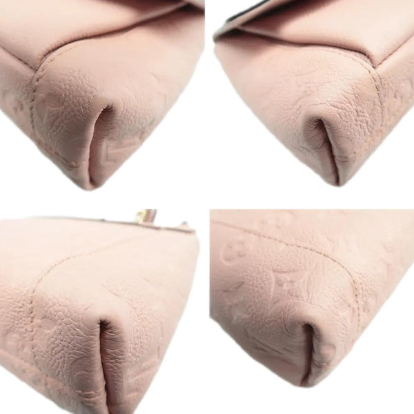 LOUIS VUITTON Blanche BB Empreinte Leather Shoulder Bag Rose Poudre