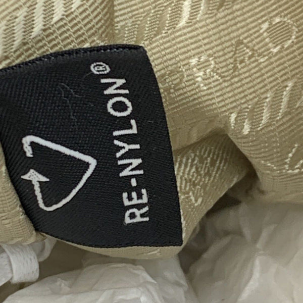 PRADA Double Front Pocket Re-Nylon Backpack Bag Beige