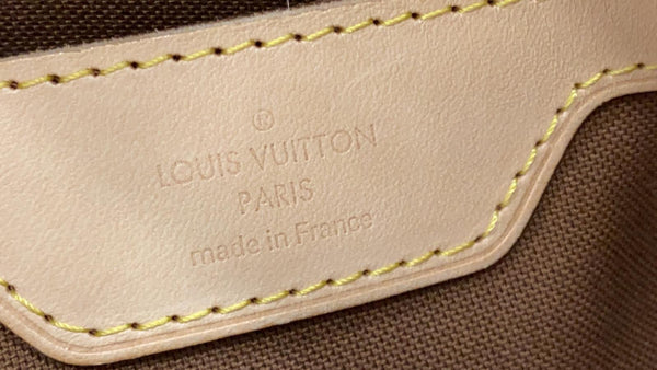 LOUIS VUITTON Carryall Monogram Canvas Satchel Bag Brown