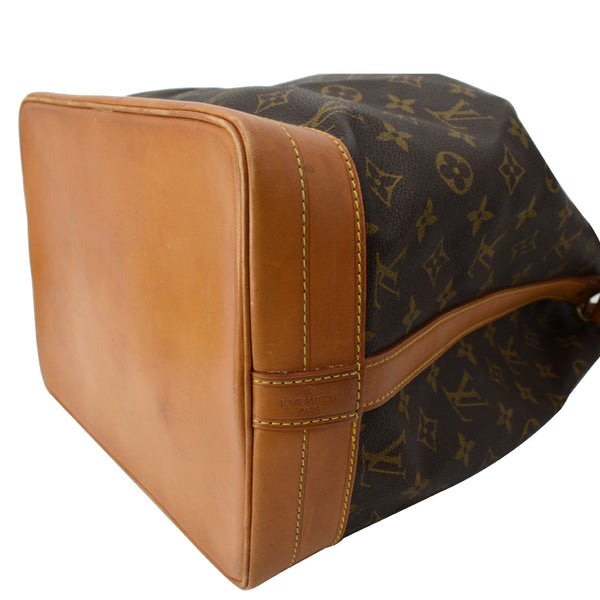 LOUIS VUITTON Large Noe Monogram Canvas Shoulder Bag Brown