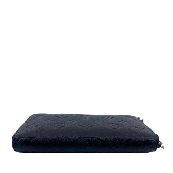 LOUIS VUITTON Monogram Empreinte Leather Zippy Wallet Black - sold
