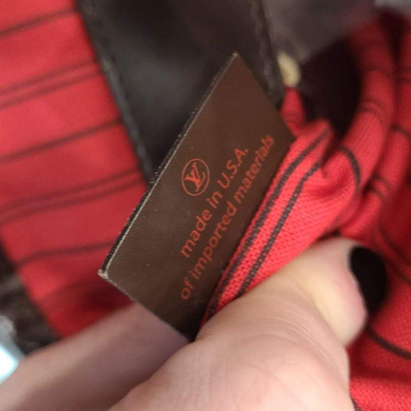 LOUIS VUITTON Delightful MM Damier Ebene Hobo Bag Brown