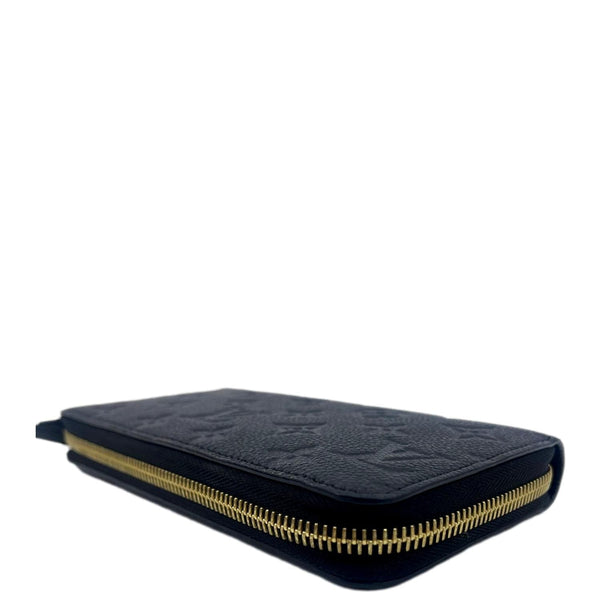 LOUIS VUITTON Monogram Empreinte Leather Zippy Wallet Black - sold