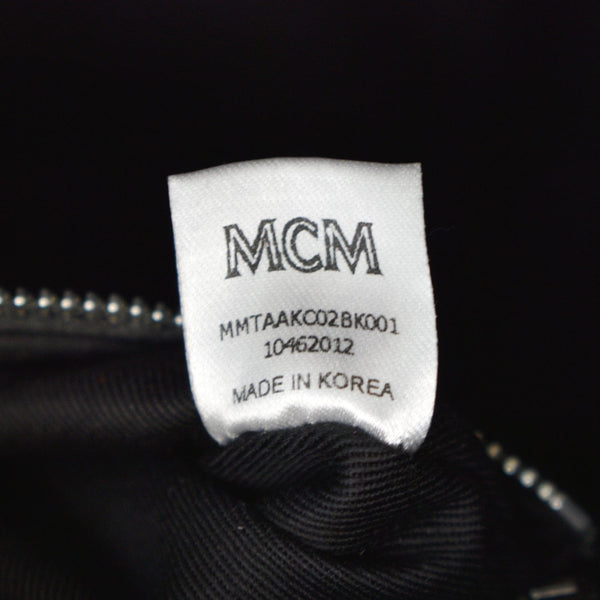 MCM Klassik Monogram Print Leather Tote Bag Black