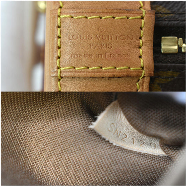 LOUIS VUITTON Alma BB Monogram Canvas Satchel Crossbody Bag Brown