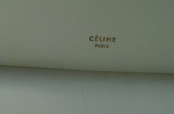 Celine Folded Hippo 3way Yellow White Leather Tote Shoulder Bag