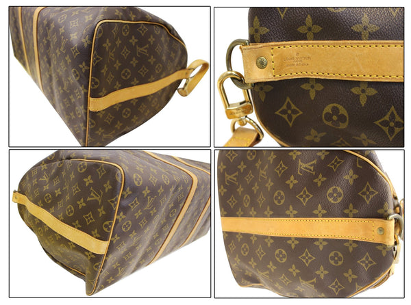 LOUIS VUITTON Monogram Canvas Keepall 60 Bandouliere Travel Bag