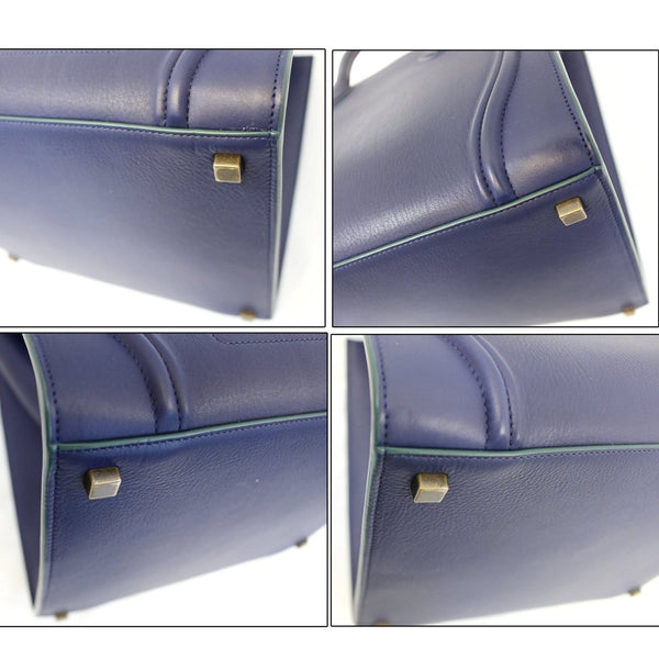 CELINE Medium Phantom Luggage Navy Blue Leather Tote Bag