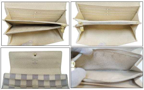 LOUIS VUITTON Damier Azur Sarah Long Bifold Wallet