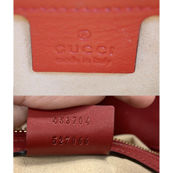 GUCCI Guccissima Leather Top Handle Bag Red 453704
