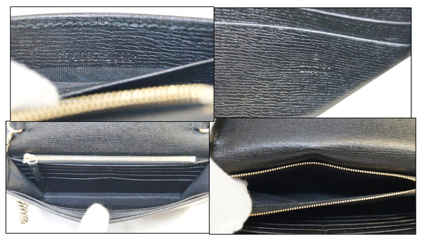 GUCCI Chain Black Crossbody Clutch Bag 354697