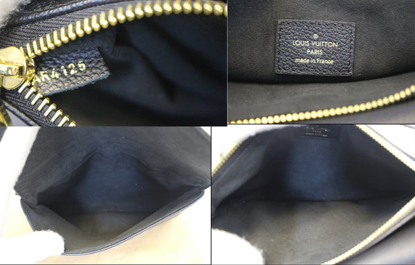 LOUIS VUITTON Black Monogram Empreinte Leather Twice Crossbody Bag