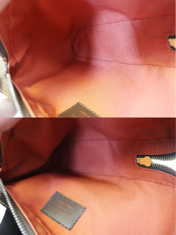 LOUIS VUITTON Damier Ebene Geronimos Brown Hip Bag