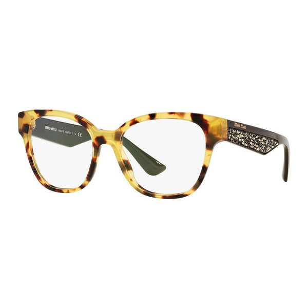 Miu Miu MU06OV 7S01O1 Light Havana Eyeglasses Demo Lens