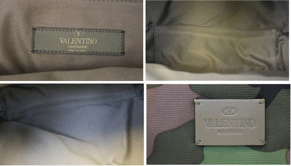 Valentino Tattoo Embroidered Camouflage Backpack Bag
