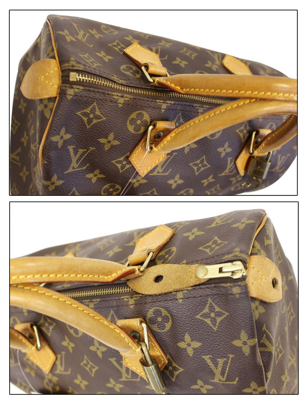 LOUIS VUITTON Monogram Canvas Speedy 30 Satchel Bag