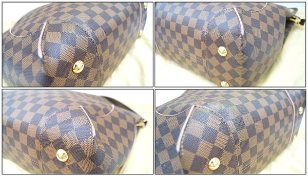 LOUIS VUITTON Damier Ebene Rose Ballerine Caissa Hobo Bag