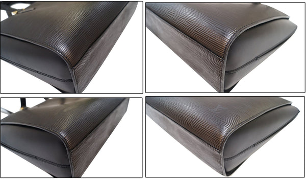 LOUIS VUITTON Black Epi Leather Duplex Shoulder Bag